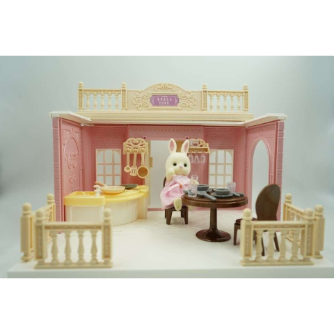 bucatarie pentru papusi cu mobilier si figurina [2]