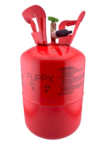 Butelie heliu de unica folosinta, pentru 30 baloane latex, capacitate 7 litri, metal rosu [2]