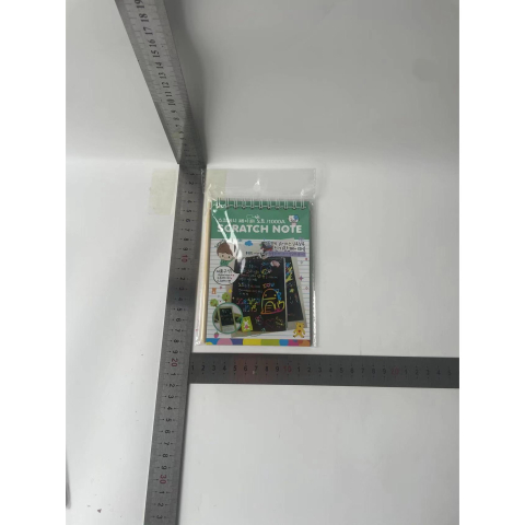 Caiet cu fise razuibile, DIY Magic Scratch, 12 file, curcubeu, creion din lemn, cartonase negre, A5 [6]