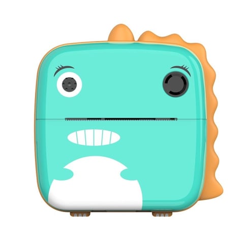 Copii, Jucarii & Cadouri - Camera instantanee copii dinozaur cu printare termica, selfie, verde