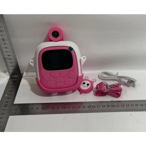 Camera instantanee pentru copii, model Iepure Emoji, imprimare alb-negru, ecran HD 2.4 inch [2]