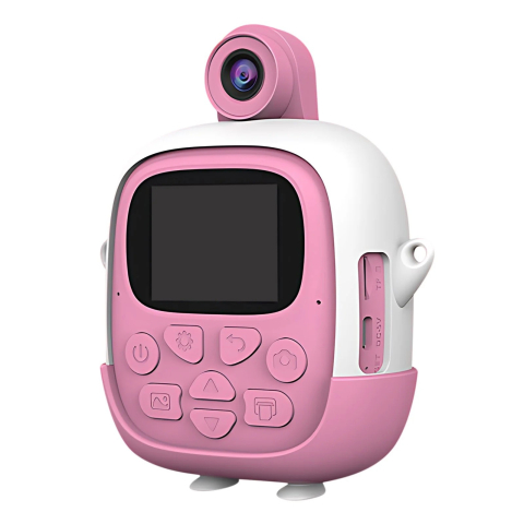 Camera instantanee pentru copii, model Iepure Emoji, imprimare alb-negru, ecran HD 2.4 inch [8]