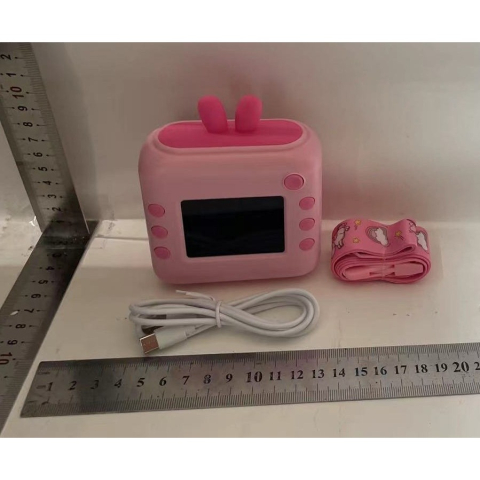 Camera instantanee pentru copii, model iepure, imprimare termica, cablu USB-C, roz [4]
