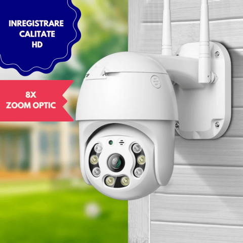 Camera Supraveghere PTZ 4MP UHD WiFi – Viziune Nocturna Color, Control Aplicatie [4]