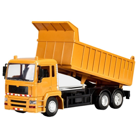 Vehicule de Jucarie - Camion basculanta telecomandat, model basculanta, bena functionala, plastic galben