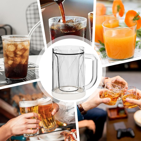 Cana frigorifica cu gheata, 800 ml, plastic transparent, 14.2 x 10.4 x 14.7 cm [4]