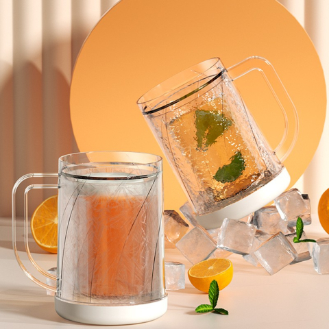 Cana frigorifica cu gheata, 800 ml, plastic transparent, 14.2 x 10.4 x 14.7 cm [12]