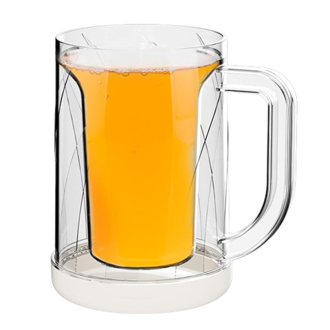 Bucatarie & Gatit - Cana frigorifica cu gheata, 800 ml, plastic transparent, 14.2 x 10.4 x 14.7 cm