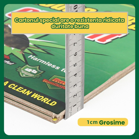 Capcana autoadeziva pentru soareci, placa cu lipici, carton, 21 x 15 cm, verde-galben [3]