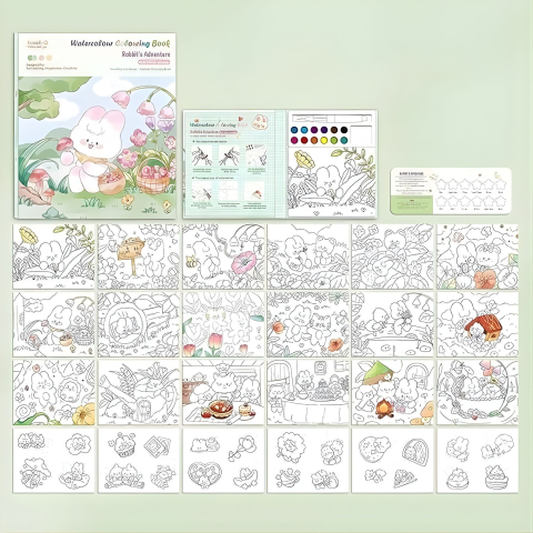 carte colorat acuarela model iepure 20 foi carton 200 gsm [3]