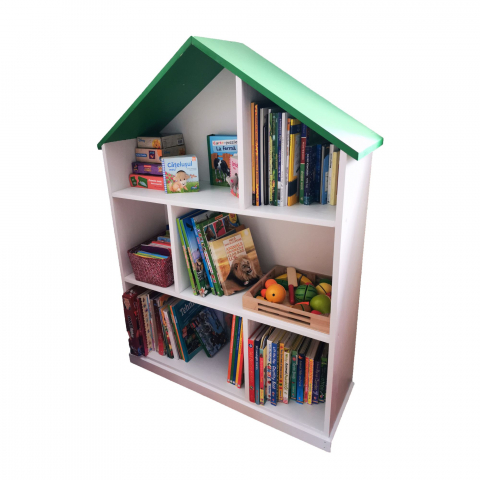 Casuta biblioteca din lemn BookHouse, Jellybear, 130 x 96 x 30 cm [2]
