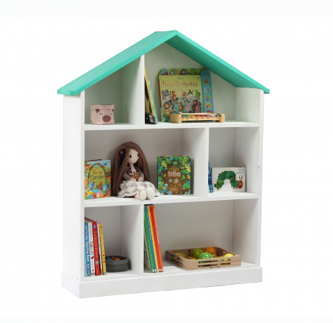 Utile acasa sau la birou - Casuta biblioteca din lemn BookHouse, Tiffany, 130 x 96 x 30 cm