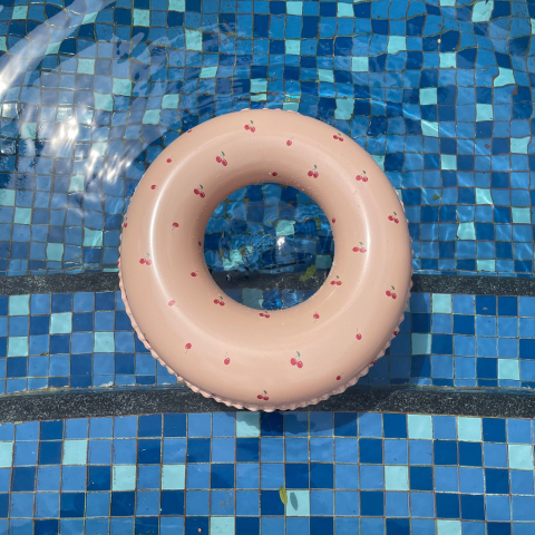 Colac de inot gonflabil pentru copii, model cu cirese, portocaliu, PVC [1]