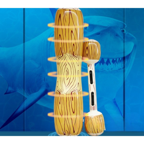 Colac gonflabil sub forma de pluta, cu vasla gonflabila, PVC, maro [2]