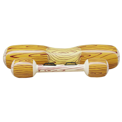 Colac gonflabil sub forma de pluta, cu vasla gonflabila, PVC, maro [3]