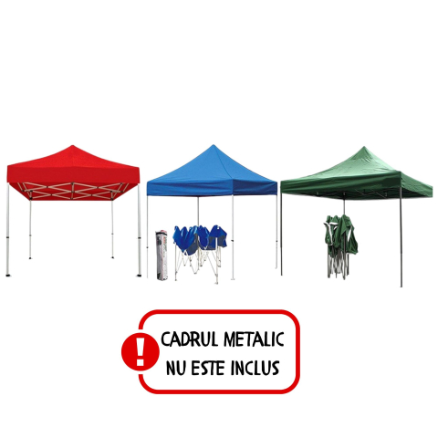 Copertina pliabila pentru pavilion, acoperis cort 420D, protectie soare si ploaie, 3x3 m, verde [1]