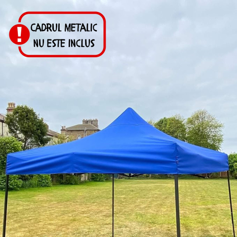 Copertina pliabila pentru pavilion, acoperis cort, rezistenta 420D, 3x3 m, albastru [2]