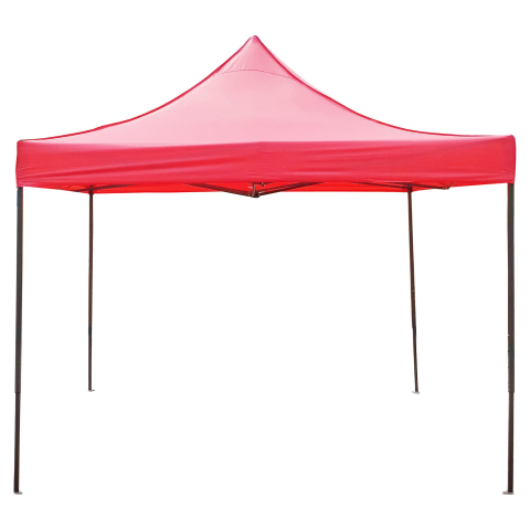 Casa & Gradina - Cort pavilion pliabil 3x3m, cadru metal ranforsat, acoperis poliester oxford 185 g/m2, rosu