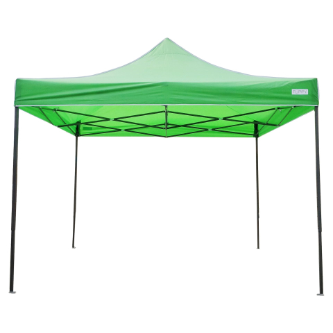 Cort pavilion pliabil 3x3m, cadru metal ranforsat, acoperis poliester Oxford 420D, verde deschis [3]
