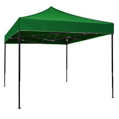 Outdoor & Camping - Cort pavilion pliabil 3x3m, cadru metalic, verde, reglabil pe inaltime
