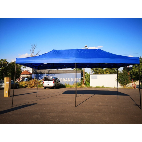 Cort pavilion pliabil 3x6m, cadru metalic, albastru [1]