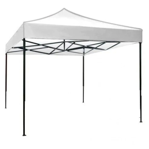 Outdoor & Camping - Cort pavilion pliabil pentru evenimente, cadru metalic, 2x2 m, alb