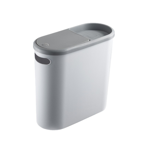 Accesorii Casa - Cos de gunoi cu capac automat, design oval ingust, plastic PP, 10 litri