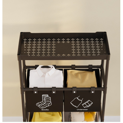 cos de rufe cu 3 rafturi si 4 cosuri negru [3]