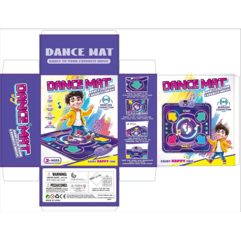 Covor muzical de dans interactiv, Bluetooth, 4 moduri, 90 x 90 cm, mov [6]