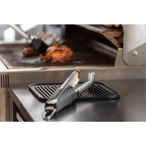 Covoras din silicon pentru scurgere vase, rezistent la temperaturi, 30x24 cm, negru [8]