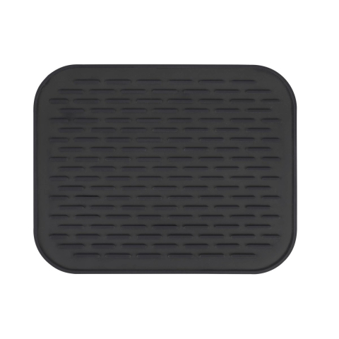 Covoras din silicon pentru scurgere vase, rezistent la temperaturi, 30x24 cm, negru [7]
