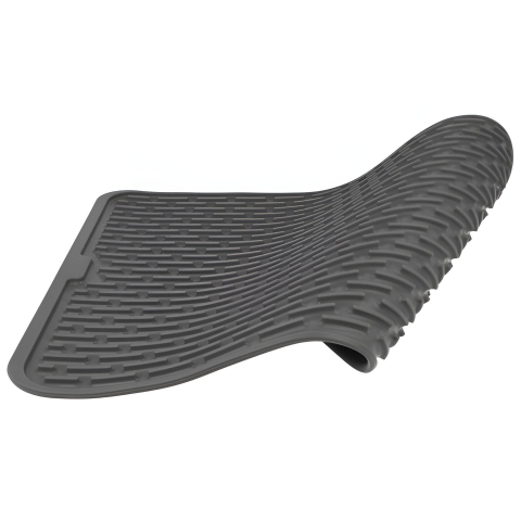 Covoras din silicon pentru scurgere vase, rezistent la temperaturi, 43x32.5 cm, negru [8]