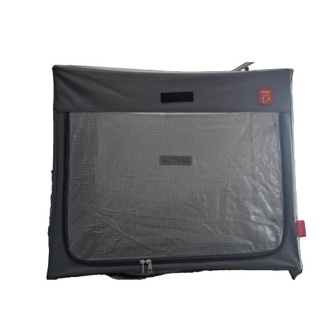 Animale de companie - Cusca pentru uscare blana animale, model textil cu fereastra, 53x36x42 cm, gri inchis