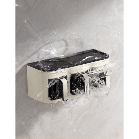 cutie depozitare condimente 3 compartimente alb-negru [3]