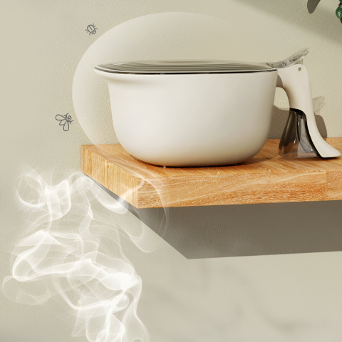 cutie depozitare condimente 4 compartimente crem plastic [1]