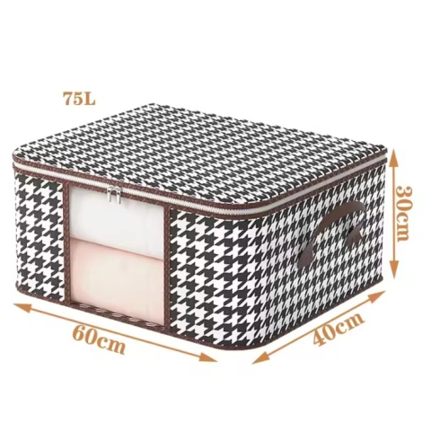 Cutie depozitare pliabila 60x40x30 cm cu fereastra si fermoar bidirectional [6]