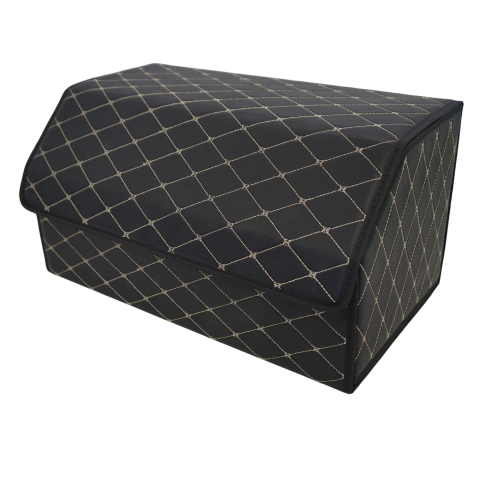 Cutie depozitare portbagaj pliabila, piele ecologica, 2 compartimente, 55x30x30 cm [1]