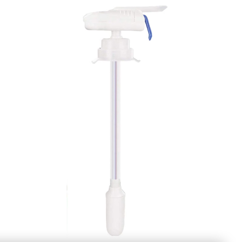 Bucatarie & Gatit - Dispenser dozator automat pentru bauturi, model electric cu baterii AA, tub lung, plastic alb-albastru