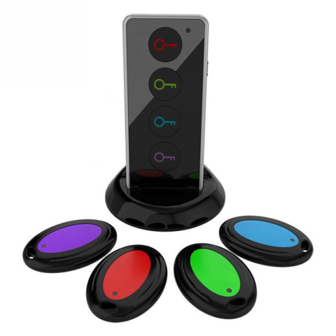 Accesorii Telefon - Dispozitiv anti-pierdere cu 4 receptoare, alarma 120 dB, lanterna LED, multicolor