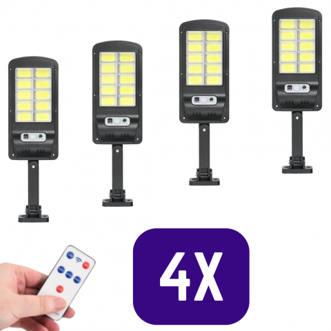 Pachete cu reduceri - Lampa Solara LED Exterior cu Senzor si Telecomanda – 119 LED – Set 4 Buc