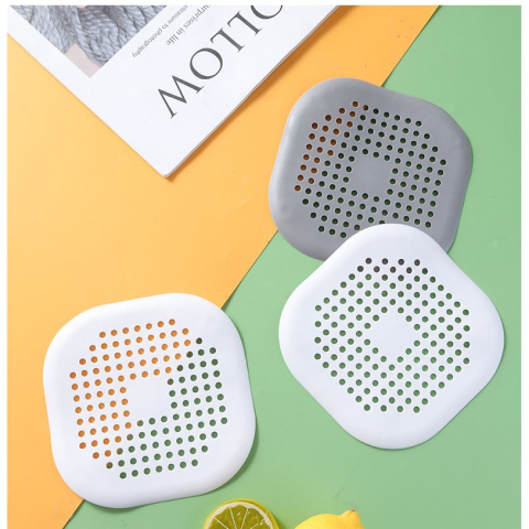 filtru chiuveta silicon flexibil anti infundare ventuze alb [2]