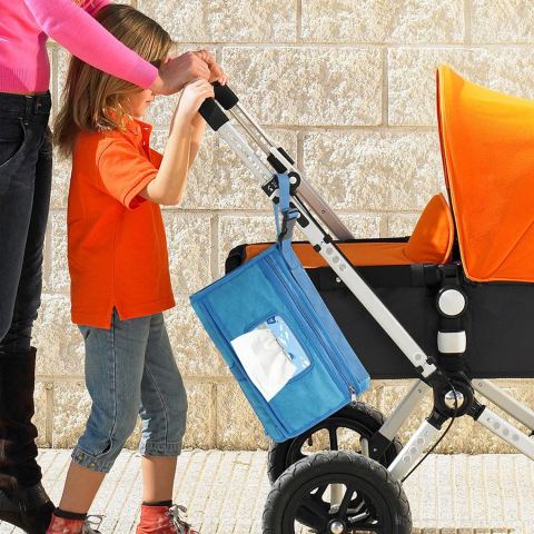 geanta multifunctionala schimbat scutece impermeabila albastra [4]