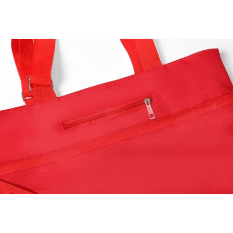 geanta pliabila cu carucior 2 in 1 rosie [3]