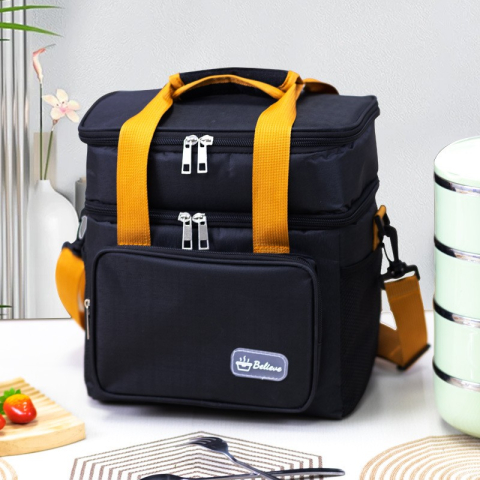 Geanta termica cu 2 compartimente, impermeabila, panza Oxford, 25.5x18x30 cm [1]