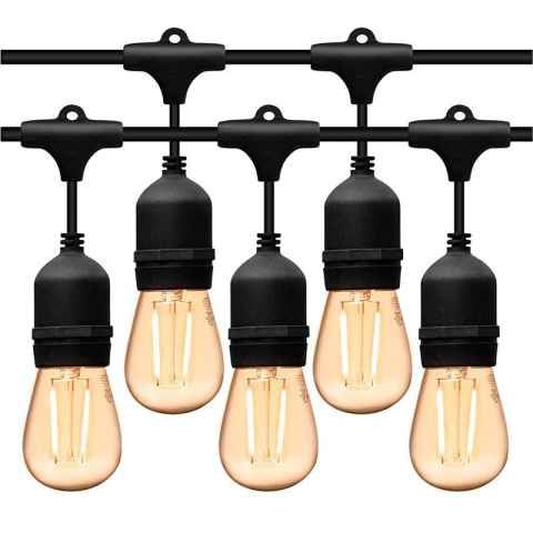 Ghirlanda luminoasa cu 10 LED-uri model bulb, interconectabila, 10 m, alb cald [5]