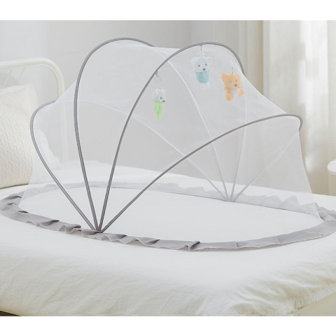 Husa anti-tantari pentru bebelusi, pliabila, protectie 360 grade, 60x55x5 cm, gri [3]