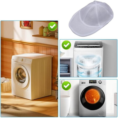 Husa de spalare pentru sapca, protectie cu fermoar, poliester, circumferinta 53 cm [2]