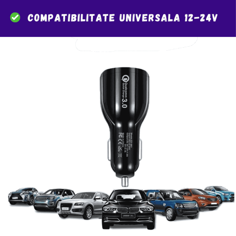 incarcator auto bricheta qc3.0 negru 12v 24v [1]