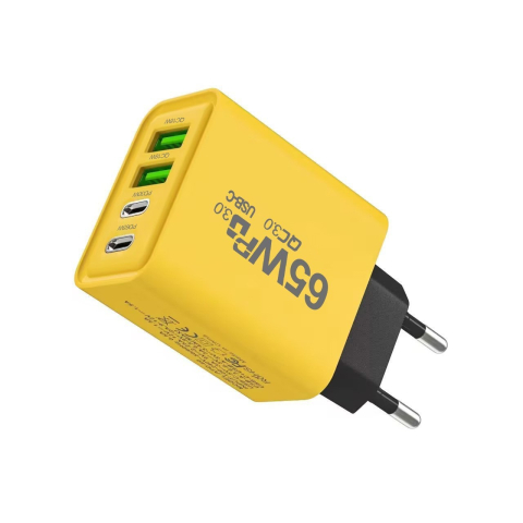 incarcator fast charge 65w 4 porturi usb galben [2]