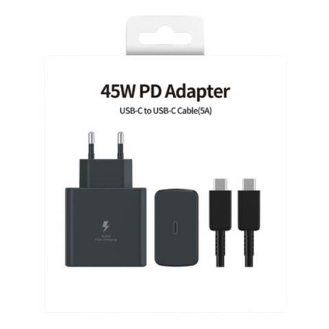 Incarcator retea cu cablu USB-C, 45W, 5A, Fast Charge, negru [5]